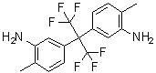 structure of CAS# 116325-74-7, 3,3'-[2,2,2-Trifluoro-1-(Trifluoromethyl)Ethylidene]Bis[6-Methyl-Benzenamine;2,2-Bis(3-Amino-4-Methylphenyl)Hexafluoropropane 99%;5,5'-(Perfluoropropane-2,2-Diyl)Bis(2-Methylaniline);2,2-Bis(3-Amino-4-Methylphenyl)Hexafluoropropane99%