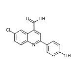 结构式 CAS# 116734-19-1, 6-氯-2-(4-羟基苯基)-4-喹啉羧酸