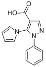 structure of CAS# 116834-08-3, 1-Phenyl-5-Pyrrol-1-Ylpyrazole-4-Carboxylate;1-Phenyl-5-Pyrrol-1-Yl-Pyrazole-4-Carboxylate;1-Phenyl-5-(1-Pyrrolyl)-4-Pyrazolecarboxylate;Zinc00166325