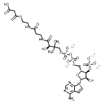 结构式 CAS# 116928-84-8, 丙二酰辅酶A四锂盐