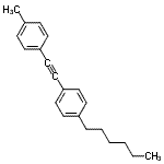 structure of CAS# 117923-35-0, 1-Hexyl-4-[(4-Methylphenyl)Ethynyl]Benzene;1-Hexyl-4-[(4-Methylphenyl)ethynyl]benzene;1-n-Hexyl-4-[(4-methylphenyl)ethynyl]benzene;1-n-Hexyl-4-[(p-tolyl)ethynyl]benzene