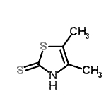 结构式 CAS# 118090-07-6, 4,5-二甲基-1,3-噻唑-2(3H)-硫酮