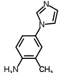 structure of CAS# 118111-96-9, 4-(1H-Imidazol-1-Yl)-2-Methylaniline;4-(1H-imidazol-1-yl)-2-methylaniline;MFCD08668338