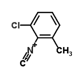 structure of CAS# 118923-96-9, 1-Chloro-2-Isocyano-3-Methylbenzene;2-chloro-6-methylphenyl isonitrile;594342_ALDRICH