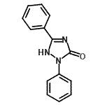 structure of CAS# 118946-49-9, 2,5-Diphenyl-1,2-Dihydro-3H-1,2,4-Triazol-3-One;1,2-Dihydro-2,5-(diphenyl)-3H-1,2,4-triazol-3-one;2,5-diphenyl-1H-1,2,4-triazol-3-one