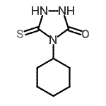 structure of CAS# 119185-58-9, 4-Cyclohexyl-5-Sulfanyl-2,4-Dihydro-3H-1,2,4-Triazol-3-One;4-cyclohexyl-3-sulfanyl-1,2,4-triazolin-5-one;4-cyclohexyl-5-mercapto-2,4-dihydro-3H-1,2,4-triazol-3-one;4-Cyclohexyl-5-mercapto-4H-1,2,4-triazol-3-ol