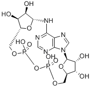 structure of CAS# 119340-53-3, 1-beta-D-Ribofuranosyl-Adenosine5'-(Trihydrogen Diphosphate) Intramol. P',5''-Ester;Adenosine 5'-(Trihydrogen Diphosphate), N-Alpha-D-Ribofuranosyl-, Intramol. 5'-5'-Ester;E-Nad;Enzyme-Activated Nad
