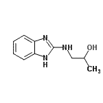 structure of CAS# 120161-07-1, 1-(1H-Benzimidazol-2-Ylamino)-2-Propanol;1-((1H-benzo[d]imidazol-2-yl)amino)propan-2-ol;1-(benzimidazol-2-ylamino)propan-2-ol;Enamine_005015