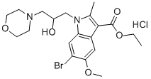 CAS#: 120342-38-3， Ethyl 6-Bromo-1-(2-Hydroxy-3-Morpholin-4-Ylpropyl)-5-Methoxy-2-Methylindole-3-Carboxylate Hydrochloride