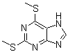 结构式 CAS# 12071-35-1, 2,6-二(甲硫基)-7H-嘌呤
