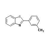 结构式 CAS# 1211-32-1, 2-(3-甲基苯基)-1,3-苯并噻唑
