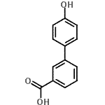结构式 CAS# 121629-21-8, 4'-羟基-3-联苯基羧酸