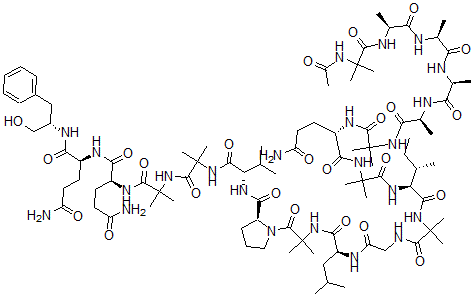 CAS#: 121689-07-4， 2-L-Alanine-3-L-Alanine-5-L-Alanine-6-(2-Methylalanine)-9-L-Leucine-18-L-Glutamine-Alamethicin I