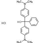 structure of CAS# 123333-61-9, Bis[4-(Dimethylamino)Phenyl](Phenyl)Methanol Hydrochloride (1:1);Basic Green 4;bis[4-(dimethylamino)phenyl]phenylmethan-1-ol, chloride;MALACHITE GREEN CARBINOL HYDROCHLORIDE