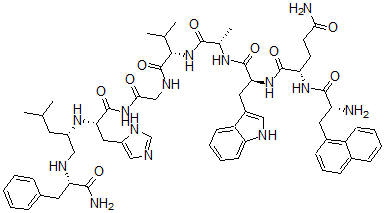 CAS#: 123770-00-3， naphthylalanyl(6)-psi(13,14)-phenylalanine(14)-Bombesin (6-14)