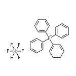 structure of CAS# 124329-50-6, Tetraphenylphosphonium Hexafluoroantimonate(1-);Tetraphenylphosphonium hexafluoroantimonate