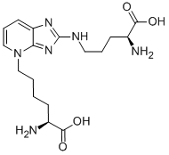 结构式 CAS# 124505-87-9, (2S)-2-氨基-6-[2-[[(4S)-4-氨基-5-羟基-5-氧代戊基]氨基]咪唑并[4,5-b]吡啶-4-基]己酸