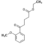 structure of CAS# 124524-69-2, Ethyl 5-(2-Methoxyphenyl)-5-Oxopentanoate;5-(2-methoxyphenyl)-5-oxopentanoate;Ethyl 5-(2-methoxyphenyl)-5-oxovalerate
