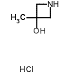 structure of CAS# 124668-46-8, 3-Methyl-3-Azetidinol Hydrochloride (1:1);3-Azetidinol, 3-methyl-, hydrochloride;3-Azetidinol, 3-methyl-, hydrochloride (1:1);3-HYDROXY-3-METHYLAZETIDINE HCL