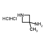 structure of CAS# 124668-47-9, 3-Methyl-3-Azetidinamine Dihydrochloride;3-Amino-3-methylazetidine dihydrochloride