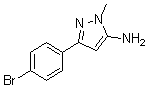 结构式 CAS# 126417-84-3, 3-(4-溴苯基)-1-甲基-1H-吡唑-5-胺