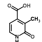 structure of CAS# 126798-27-4, 3-Methyl-2-Oxo-1,2-Dihydro-4-Pyridinecarboxylic Acid;3-methyl-2-oxo-1,2-dihydropyridine-4-carboxylic acid