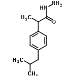 结构式 CAS# 127222-69-9, 2-(4-异丁基苯基)丙酰肼