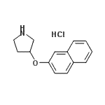 结构式 CAS# 127342-10-3, 3-(2-萘基氧基)吡咯烷盐酸盐(1:1)