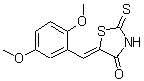 结构式 CAS# 127378-17-0, (5Z)-5-(2,5-二甲氧基苄亚基)-2-硫代-1,3-噻唑烷-4-酮