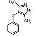 structure of CAS# 127788-13-0, 3,5-Dimethyl-4-(Phenylsulfanyl)-1H-Pyrazole;3,5-dimethyl-4-(phenylthio)-1H-pyrazole;3,5-Dimethyl-4-phenylsulfanyl-1H-pyrazole;3,5-dimethyl-4-phenylthiopyrazole