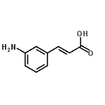 structure of CAS# 127791-53-1, (2E)-3-(3-Aminophenyl)Acrylic Acid;(2E)-3-(3-aminophenyl)prop-2-enoic acid;3-(3-aminophenyl)acrylic acid;m-Aminocinnamic acid