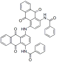 structure of CAS# 128-79-0, N-[4-[[4-(Benzoylamino)-9,10-Dioxoanthracen-1-Yl]Amino]-9,10-Dioxoanthracen-1-Yl]Benzamide;N-[4-[[4-(Benzoylamino)-9,10-Dioxo-1-Anthryl]Amino]-9,10-Dioxo-1-Anthryl]Benzamide;N-[4-[[9,10-Dioxo-4-[(Oxo-Phenylmethyl)Amino]-1-Anthryl]Amino]-9,10-Dioxo-1-Anthryl]Benzamide;N-[4-[[4-(Benzoylamino)-9,10-Diketo-1-Anthryl]Amino]-9,10-Diketo-1-Anthryl]Benzamide