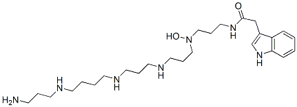CAS 登录号：128549-96-2， N-[3-[3-[3-[4-(3-氨基丙基氨基)丁基氨基]丙基氨基]丙基-羟基氨基]丙基]-2-(1H-吲哚-3-基)乙酰胺