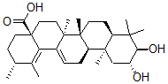 CAS 登录号：129058-59-9， (2R,4aS,6aR,6aS,6bR,8aR,10R,11R,12aR)-10,11-二羟基-1,2,6a,6b,9,9,12a-七甲基-3,4,5,6,6a,7,8,8a,10,11,12,13-十二氢-2H-苉-4alpha-羧酸