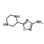 CAS 登录号：129594-95-2， 5-(2-哌嗪基)-1,2,4-恶二唑-3-胺