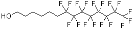 结构式 CAS# 129794-54-3, 7,7,8,8,9,9,10,10,11,11,12,12,13,13,14,14,14-十七氟-1-十四烷醇