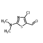 结构式 CAS# 129865-54-9, 4-氯-2-(二甲基氨基)-1,3-噻唑-5-甲醛