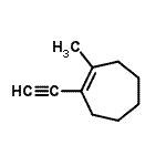 CAS 登录号：131380-00-2， 1-乙炔基-2-甲基环庚烯