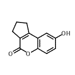 structure of CAS# 131526-88-0, 8-Hydroxy-2,3-Dihydrocyclopenta[c]Chromen-4(1H)-One;8-Hydroxy-1H,2H,3H,4H-cyclopenta[c]chromen-4-one;8-hydroxy-2,3-dihydrocyclopenta[c]chromen-4(1H)-one;MFCD08691761