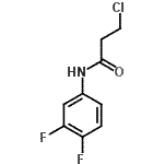 structure of CAS# 132669-28-4, 3-Chloro-N-(3,4-Difluorophenyl)Propanamide;MFCD01213654;propanamide, 3-chloro-N-(3,4-difluorophenyl);propanamide, 3-chloro-N-(3,4-difluorophenyl)-