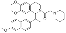 CAS 登录号：132836-32-9， 1-[6,7-二甲氧基-1-[1-(6-甲氧基萘-2-基)乙基]-1H-异喹啉-2-基]-1-哌啶-1-基乙醇