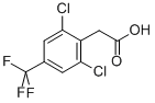 structure of CAS# 132992-36-0, 2,6-Dichloro-4-(Trifluoromethyl)-Benzeneacetic Acid;2-[2,6-Dichloro-4-(Trifluoromethyl)Phenyl]Ethanoate;Zinc02556412