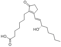 结构式 CAS# 13345-51-2, (13E,15S)-15-羟基-9-氧代-前列腺-8(12),13-二烯-1-酸