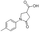 structure of CAS# 133747-57-6, 1-(4-Methylphenyl)-5-Oxo-3-Pyrrolidinecarboxylicacid;(3S)-1-(4-Methylphenyl)-5-Oxo-Pyrrolidine-3-Carboxylate;(3S)-1-(4-Methylphenyl)-5-Oxo-3-Pyrrolidinecarboxylate;(3S)-5-Keto-1-(4-Methylphenyl)Pyrrolidine-3-Carboxylate