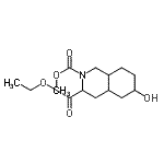 structure of CAS# 134388-98-0, 3-Ethyl 2-Methyl 6-Hydroxyoctahydro-2,3(1H)-Isoquinolinedicarboxylate;ethyl 9-h<wbr>ydroxy-4-<wbr>(methoxyc<wbr>arbonyl)-<wbr>4-azabicy<wbr>clo[4.4.0<wbr>]decane-3<wbr>-carboxyl<wbr>ate;MFCD11505032