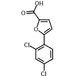 结构式 CAS# 134448-46-7, 5-(2,4-二氯苯基)-2-糠酸