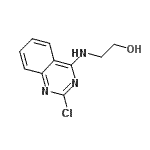 结构式 CAS# 134517-34-3, 2-[(2-氯-4-喹唑啉基)氨基]乙醇