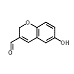 structure of CAS# 134822-76-7, 6-Hydroxy-2H-Chromene-3-Carbaldehyde;6-Hydroxy-2H-1-benzopyran-3-carboxaldehyde;6-Hydroxy-2H-3-chromenecarbaldehyde;6-HYDROXYCHROMENE-3-CARBOXALDEHYDE