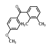结构式 CAS# 134994-51-7, (2,3-二甲基苯基)(4-甲氧基苯基)甲酮