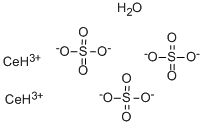 structure of CAS# 13550-47-5, Sulfuric Acid Cerium Salt (3:2) Hydrate;CERIUM(III) SULFATE OCTAHYDRATE;CERIUM(+3)SULFATE OCTAHYDRATE;CERIUM(III) SULFATE N-HYDRATE